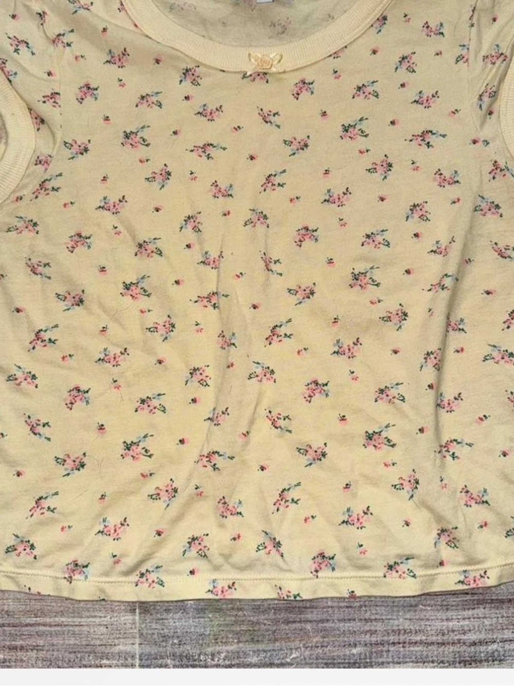 Frankie’s Bikinis Archie Floral Cotton Short Sleeve Baby Tee - Picture 4 of 4